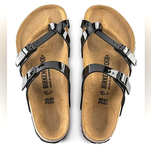 New w/o Box Birkenstock Mayari Patent Criss-Cross Strap Sandals EU 42 (11/11.5) - Picture 2 of 16